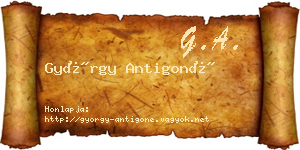 György Antigoné névjegykártya